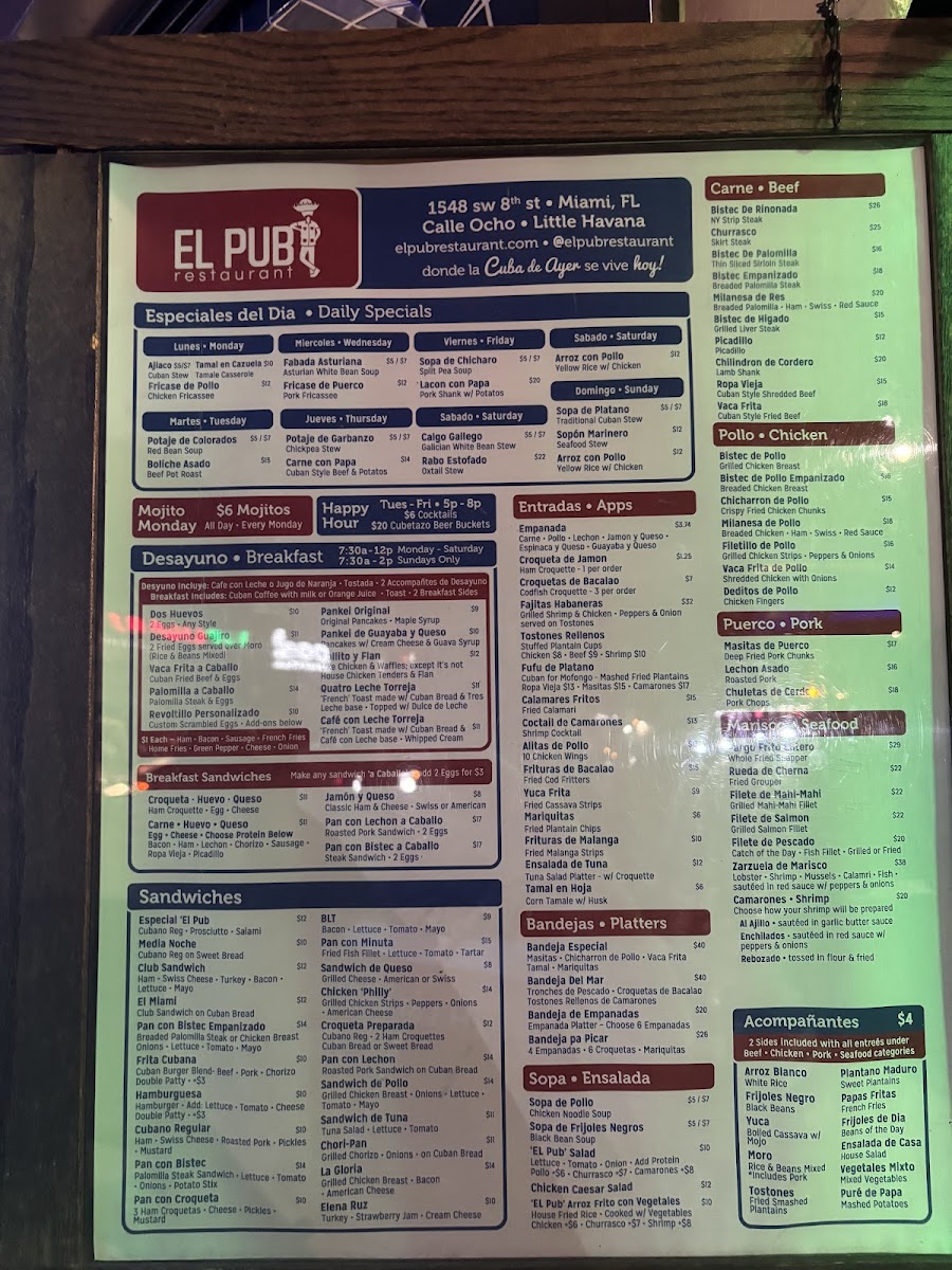 El Pub Restaurant Menu - Image 4
