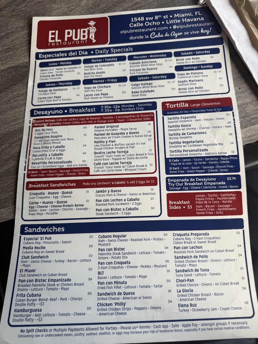 El Pub Restaurant Menu - Image 6